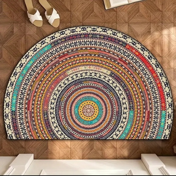 1 DAY SALE! Small Area/Accent Rug/Mat Bohemian/Skulls/Tribal/Ethnic Multicolored - Picture 6 of 6